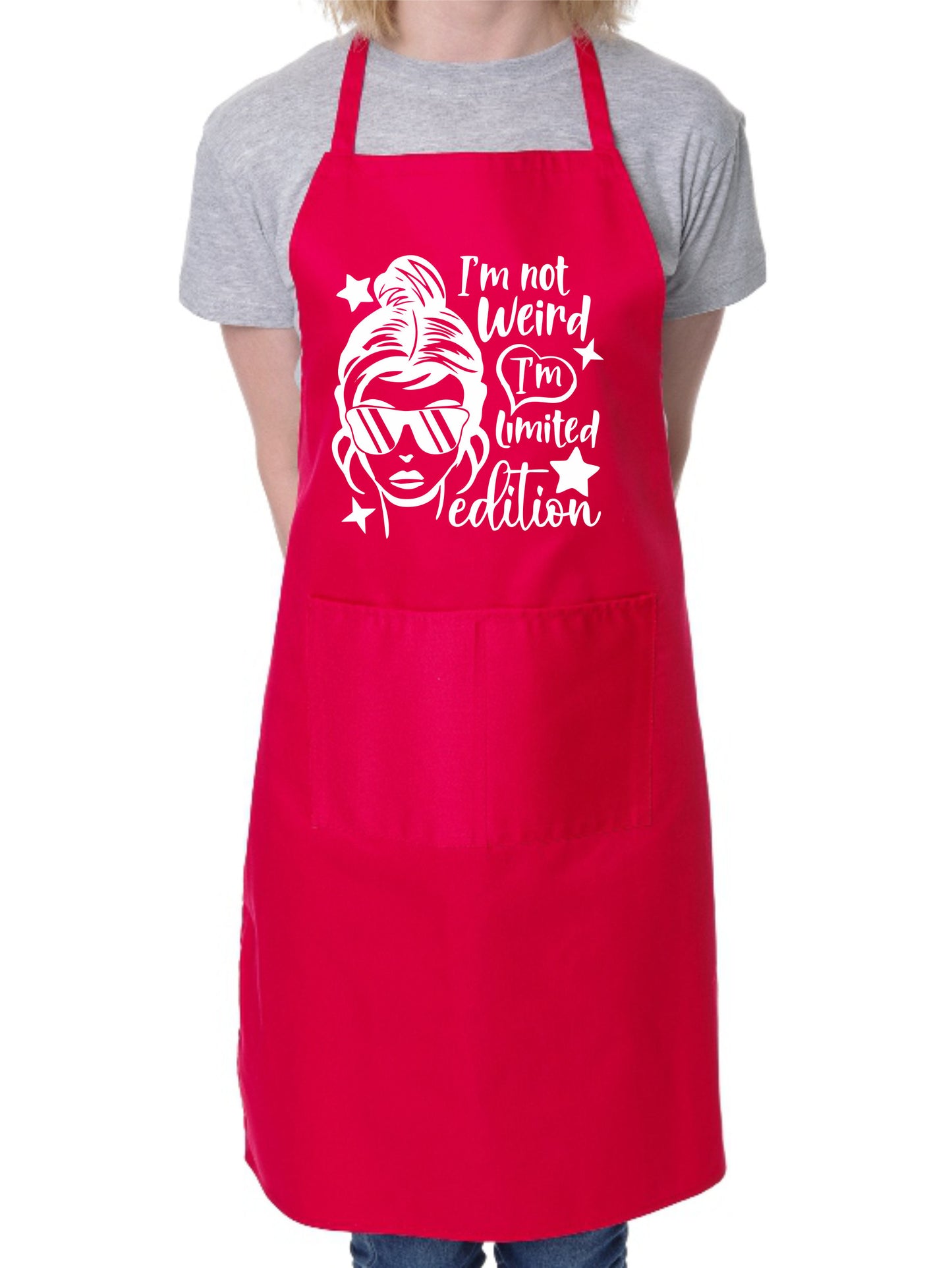 I'm Not Weird I'm Limited Edition Apron Funny Birthday Gift Cooking Baking BBQ