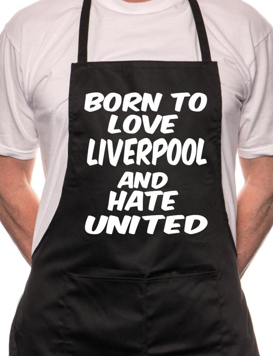 Love Liverpool Hate Man Utd Football BBQ Cooking Apron