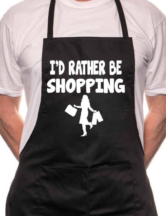 I'd Rather Be Shopping BBQ Cooking Apron