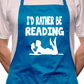 Adult I'd Rather Be Reading BBQ Cooking Funny Novelty Apron