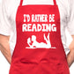 Adult I'd Rather Be Reading BBQ Cooking Funny Novelty Apron