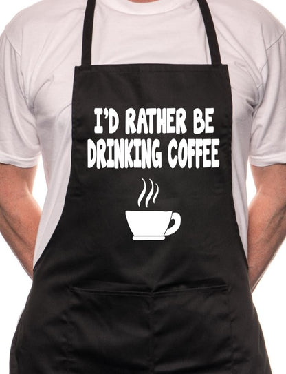 I'd Rather Be Drinking Coffee BBQ Cooking Apron