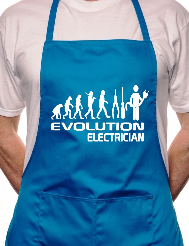 Evolution Of Electrician Sparky BBQ Cooking Apron