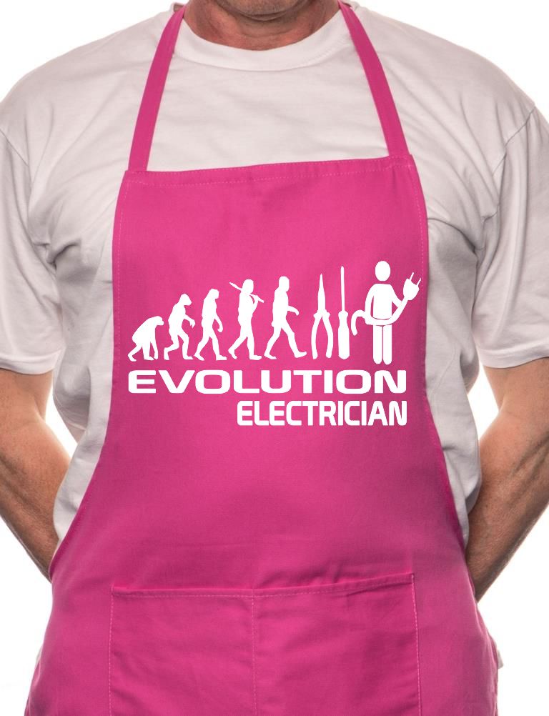 Evolution Of Electrician Sparky BBQ Cooking Apron