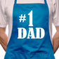 Number 1 Dad Father's Day BBQ Cooking Apron