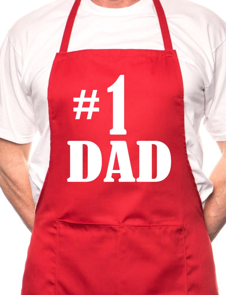 Number 1 Dad Father's Day BBQ Cooking Apron