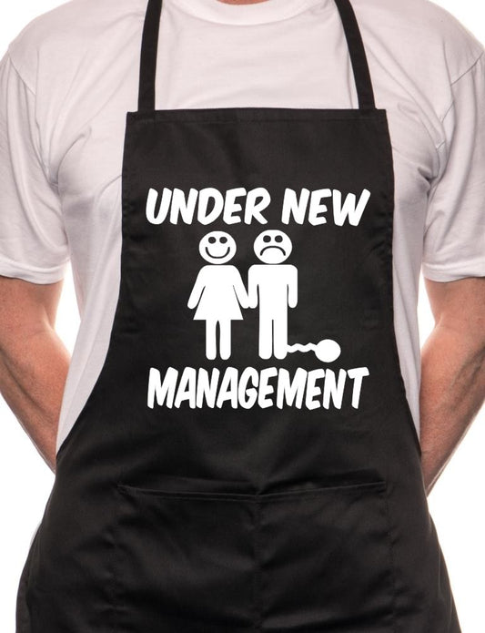 Adult Under New Management Stag BBQ Cooking Funny Novelty Apron