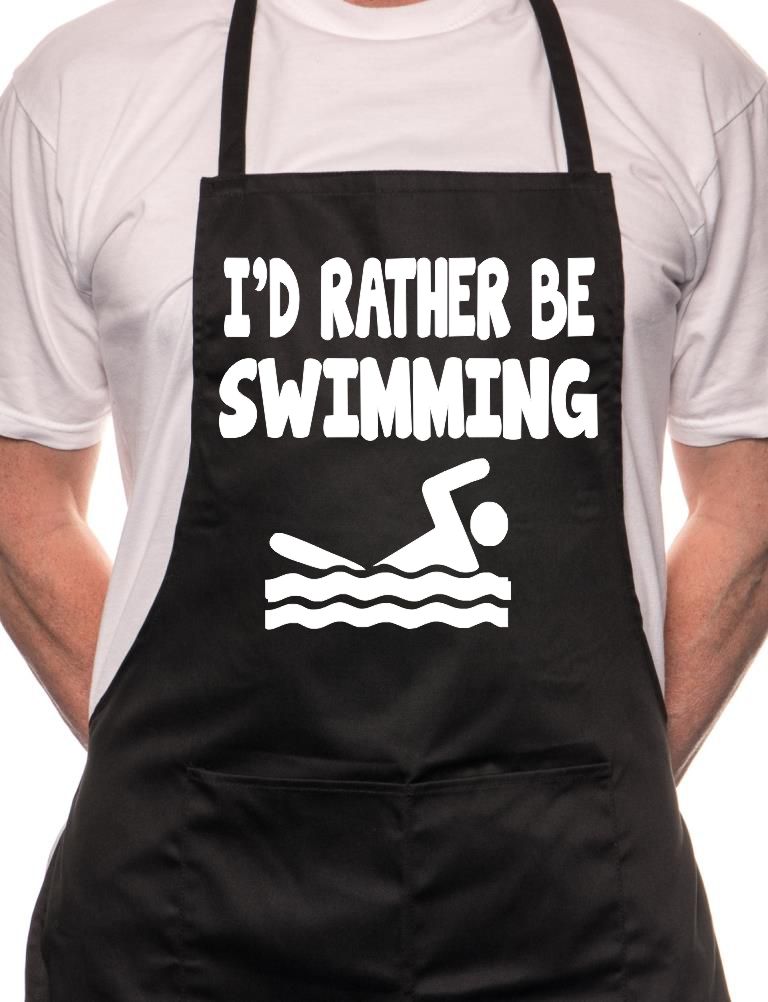 I'd Rather Be Swimming BBQ Cooking Apron