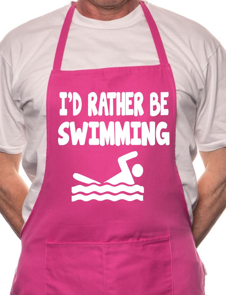 I'd Rather Be Swimming BBQ Cooking Apron