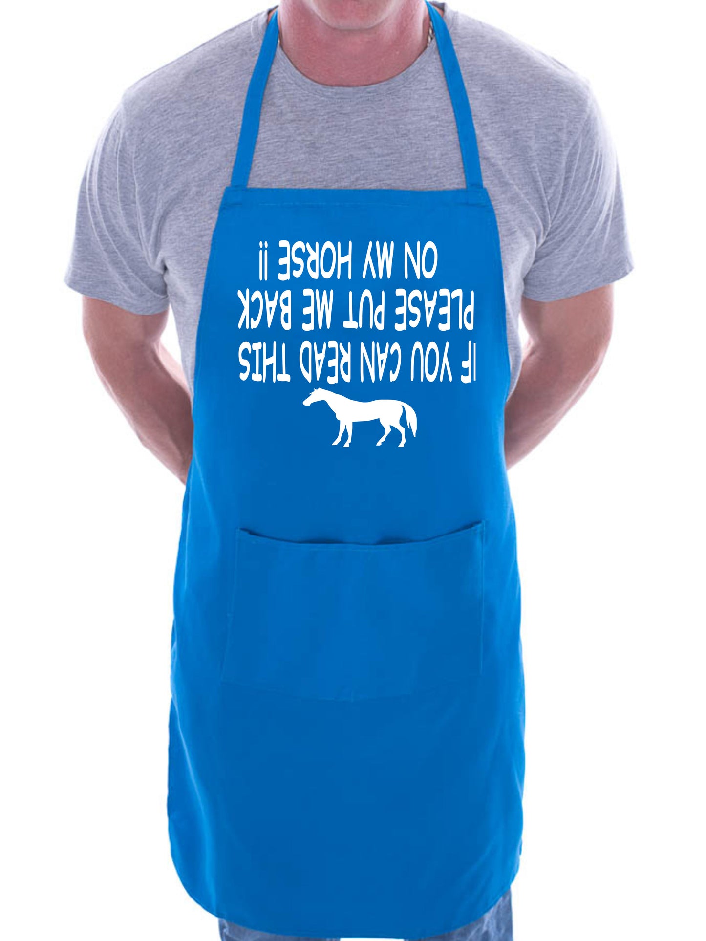 Adult Read This Put Back On Horse BBQ Cooking Funny Novelty Apron