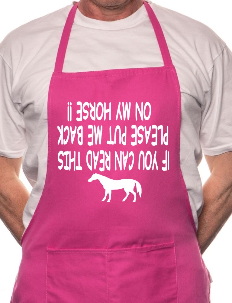 Adult Read This Put Back On Horse BBQ Cooking Funny Novelty Apron