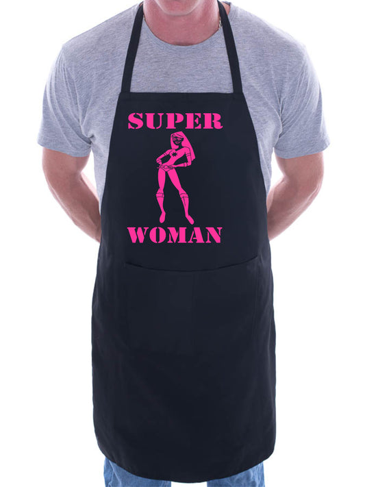 Adult Super Woman BBQ Cooking Funny Novelty Apron