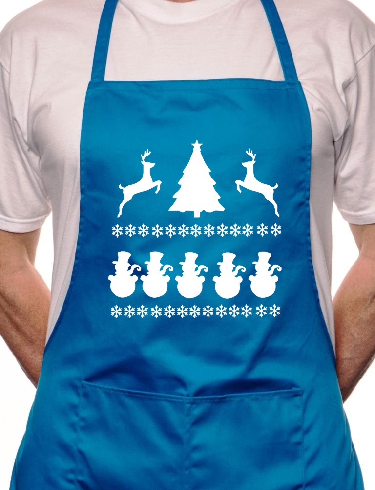 Christmas Reindeer Santa BBQ Cooking Apron