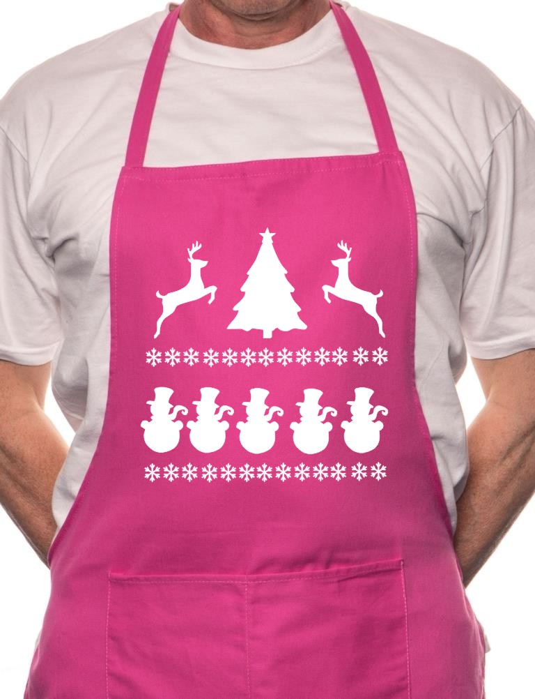 Christmas Reindeer Santa BBQ Cooking Apron