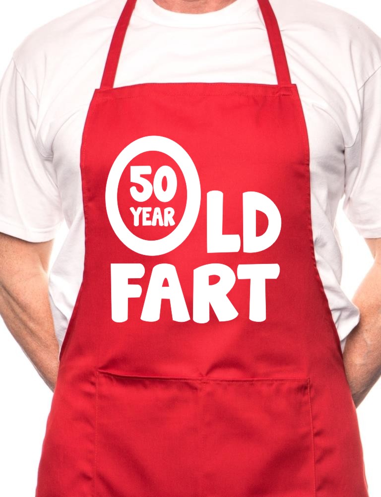 Adult 50 Year Old Fart Birthday BBQ Cooking Funny Novelty Apron