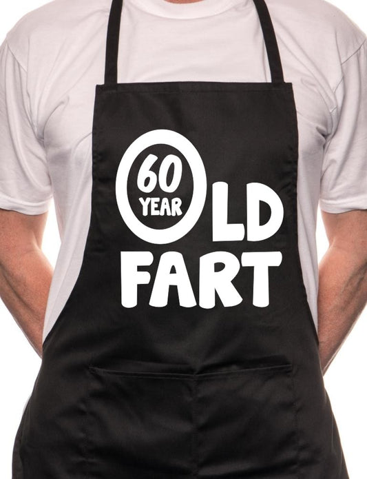 Adult 60 Year Old Fart Birthday BBQ Cooking Funny Novelty Apron