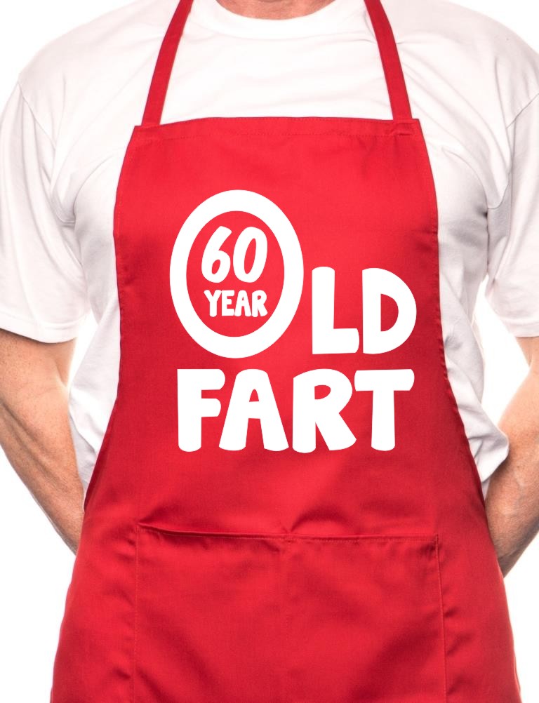 Adult 60 Year Old Fart Birthday BBQ Cooking Funny Novelty Apron