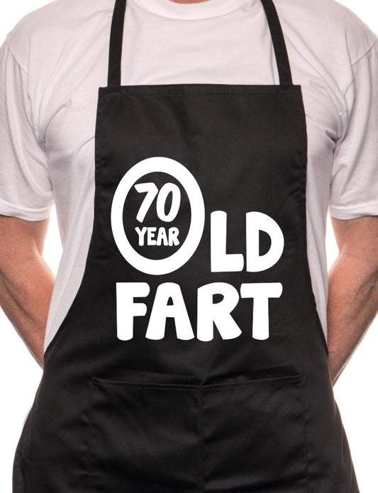 70 Year Old Fart Birthday BBQ Cooking Apron