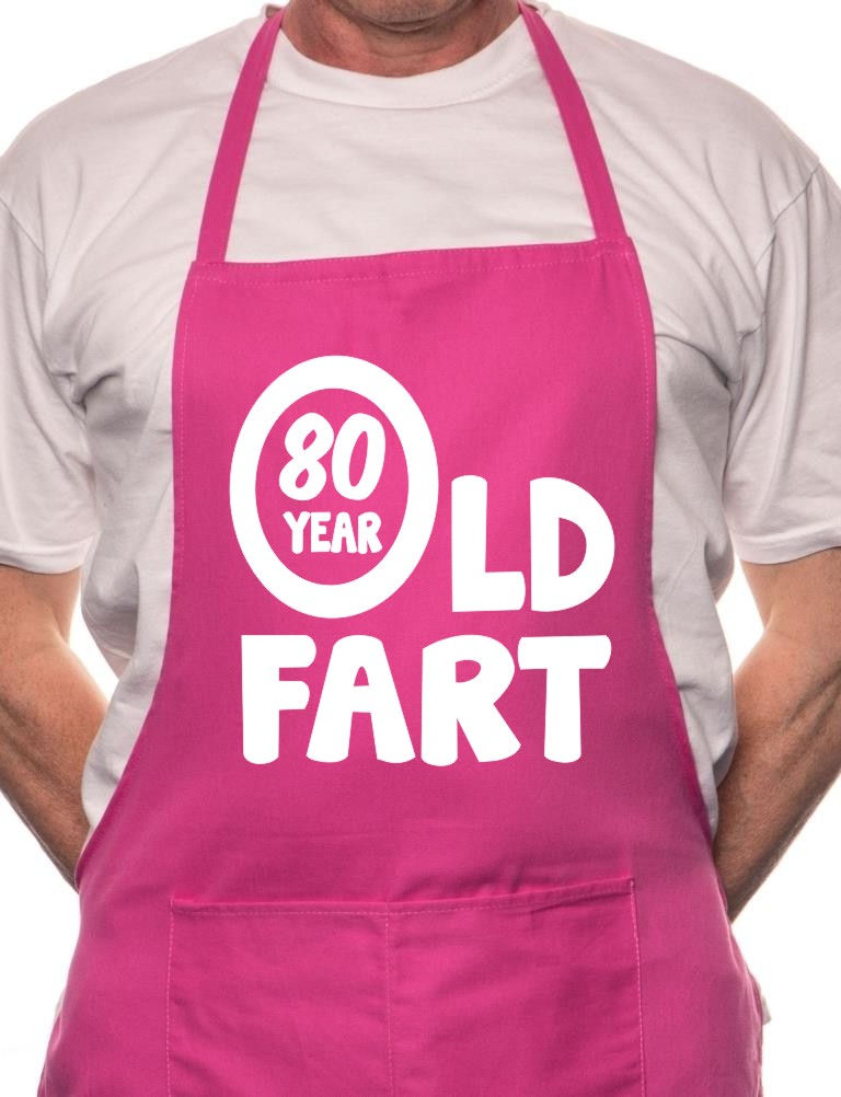 Adult 80 Year Old Fart Birthday BBQ Cooking Funny Novelty Apron