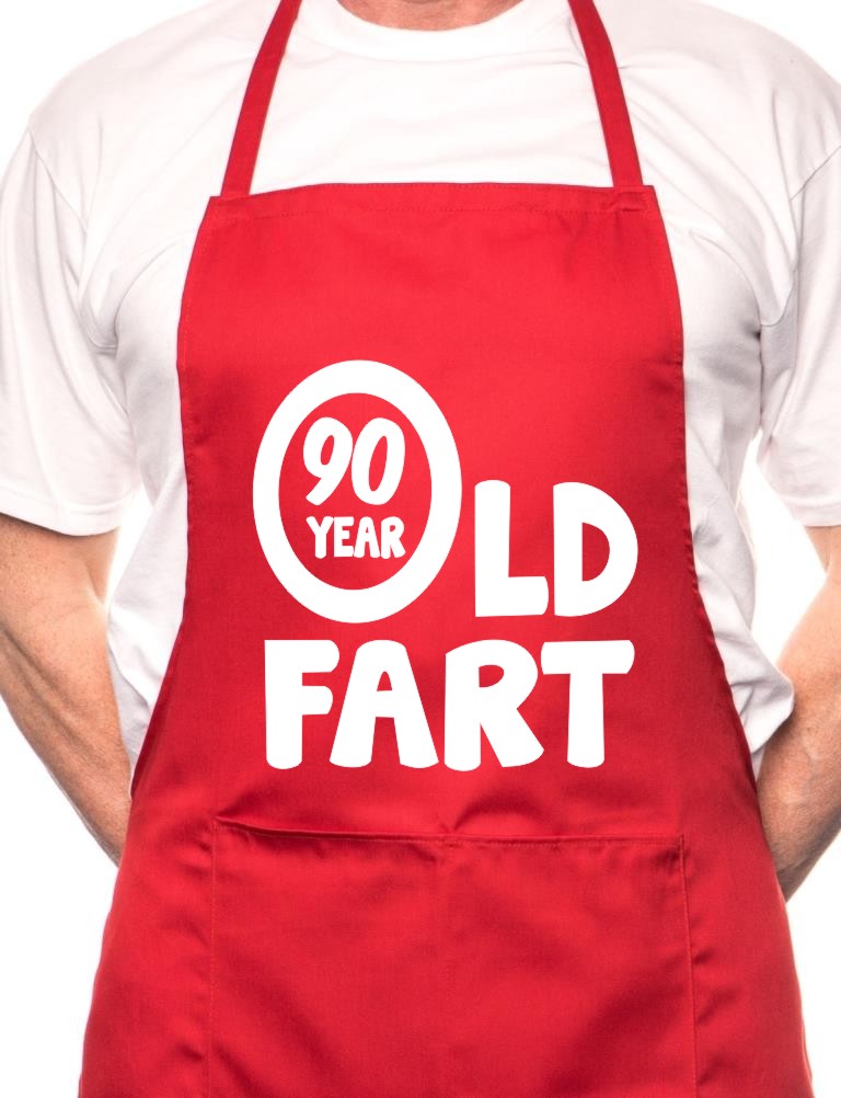 90 Year Old Fart Birthday BBQ Cooking Apron