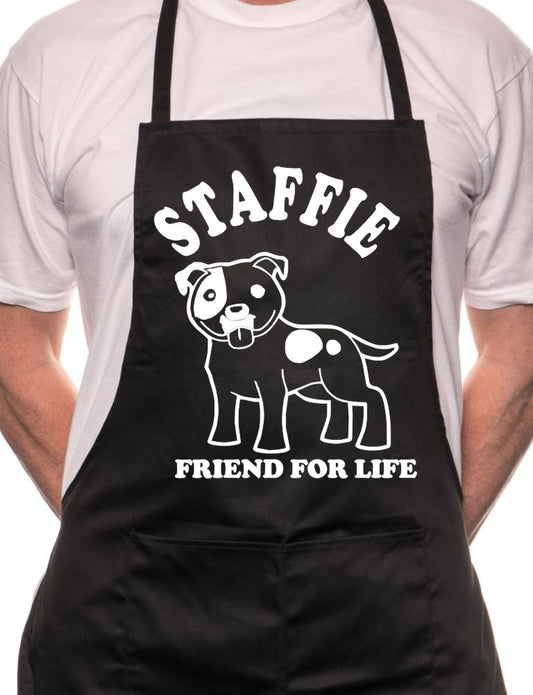 Adult Staffie Dog Lover BBQ Cooking Funny Novelty Apron