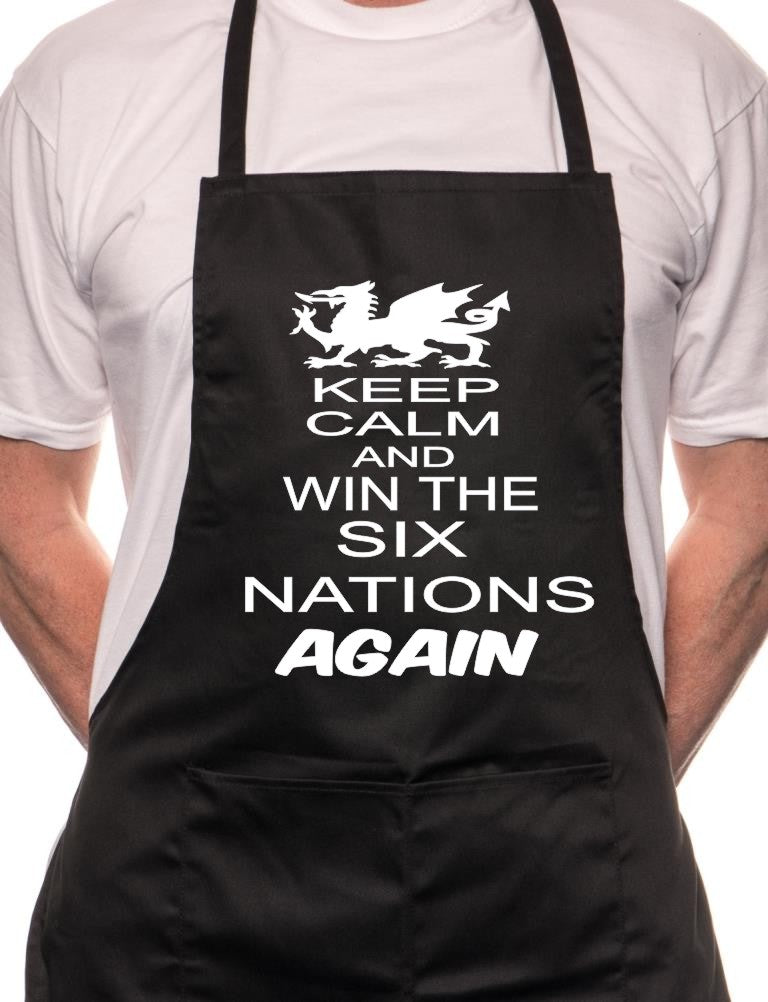 Adult Wales Win 6 Nations Rugby BBQ Cooking Funny Novelty Apron