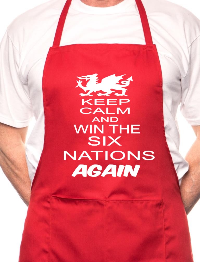 Adult Wales Win 6 Nations Rugby BBQ Cooking Funny Novelty Apron