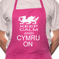 Adult Keep Calm and Cymru On BBQ Cooking Funny Novelty Apron