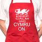 Adult Keep Calm and Cymru On BBQ Cooking Funny Novelty Apron