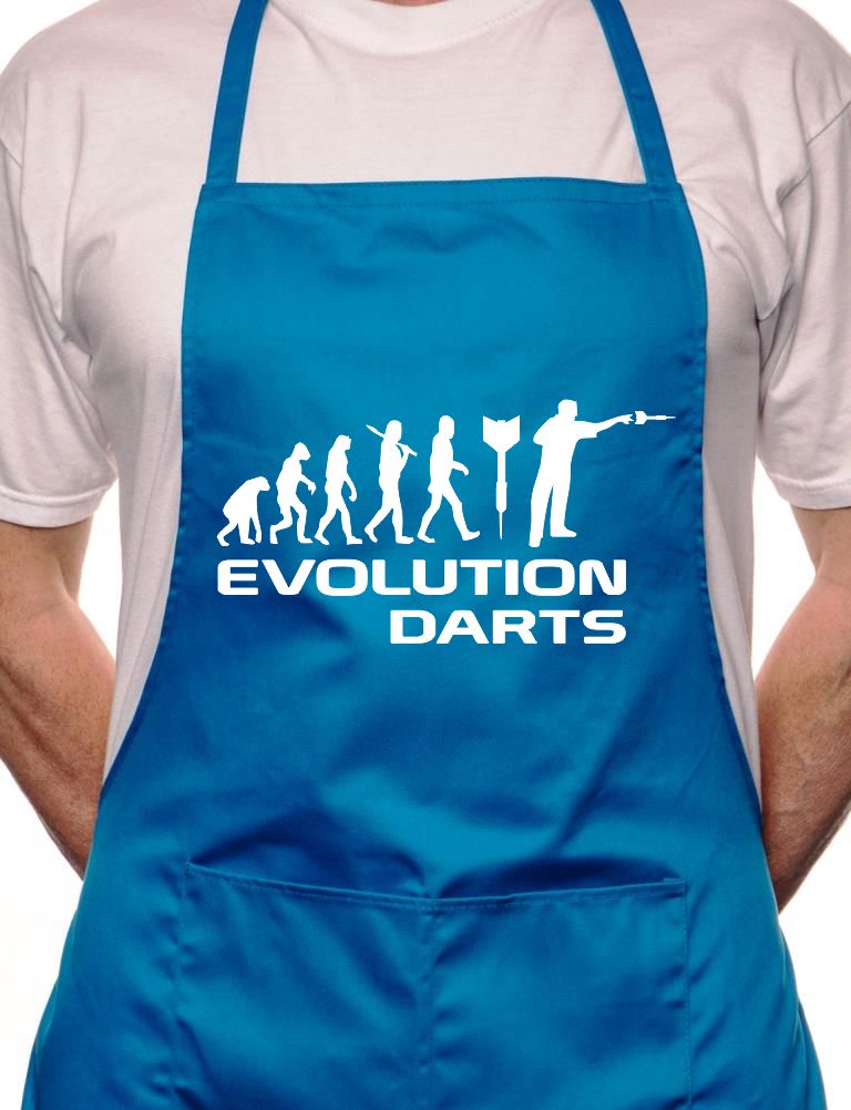 Adult Evolution Of Darts Dart Player Gift BBQ Cooking Funny Novelty Apron