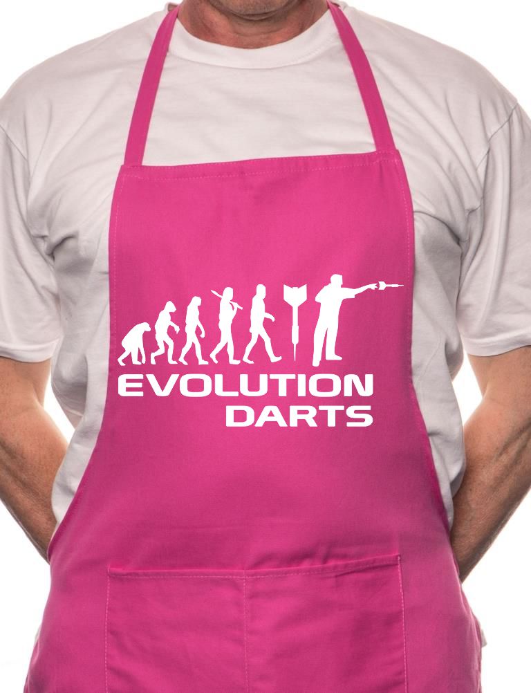 Adult Evolution Of Darts Dart Player Gift BBQ Cooking Funny Novelty Apron