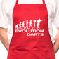 Adult Evolution Of Darts Dart Player Gift BBQ Cooking Funny Novelty Apron