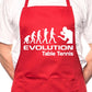 Adult Evolution Of Tennis BBQ Cooking Funny Novelty Apron