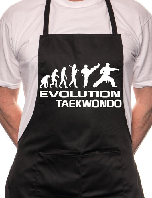 Evolution Of Taekwondo Martial Arts BBQ Cooking Apron