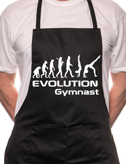 Evolution Of A Gymnast BBQ Cooking Apron