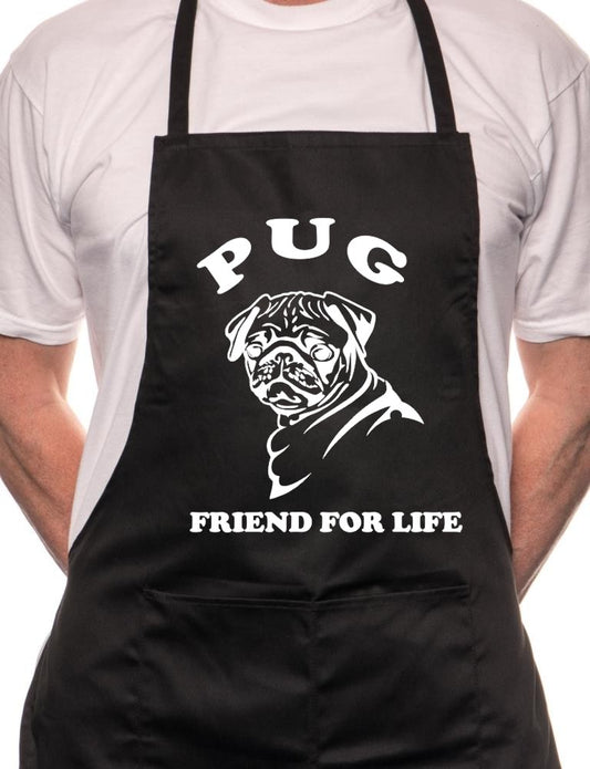 Pug Dog Lovers Gift BBQ Cooking Apron