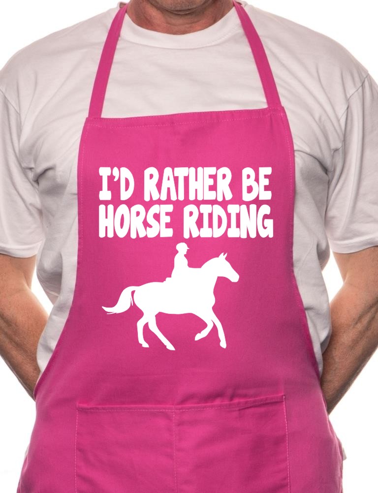 I'd Rather Be Horse Riding BBQ Cooking Apron