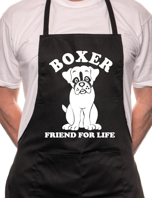 Boxer Dog Lovers Gift BBQ Cooking Apron