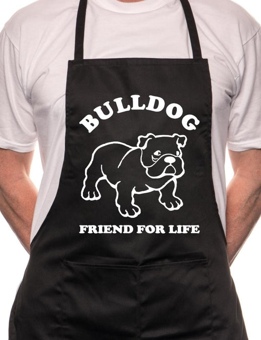 Bulldog Dog Lover BBQ Cooking Apron