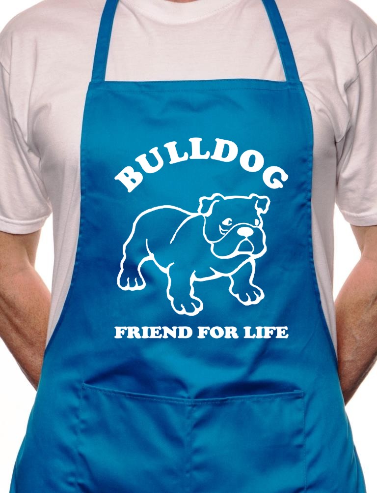 Bulldog Dog Lover BBQ Cooking Apron