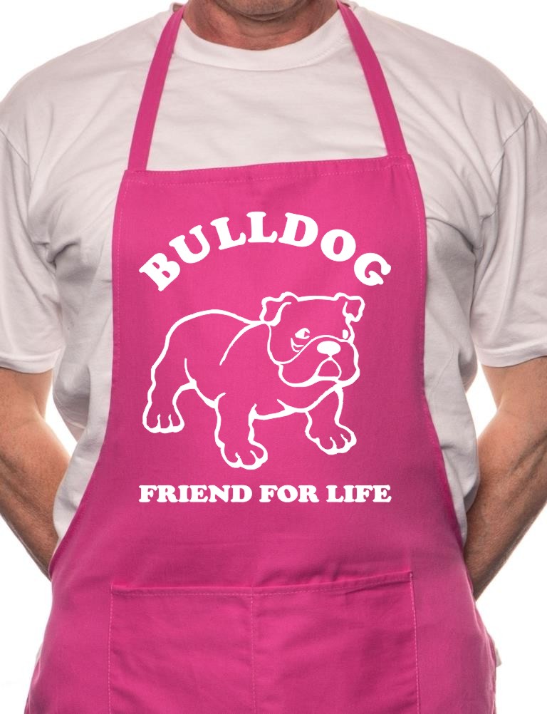 Bulldog Dog Lover BBQ Cooking Apron
