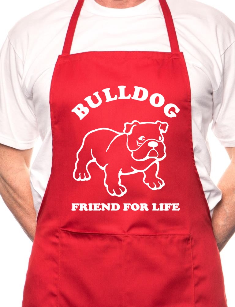Bulldog Dog Lover BBQ Cooking Apron