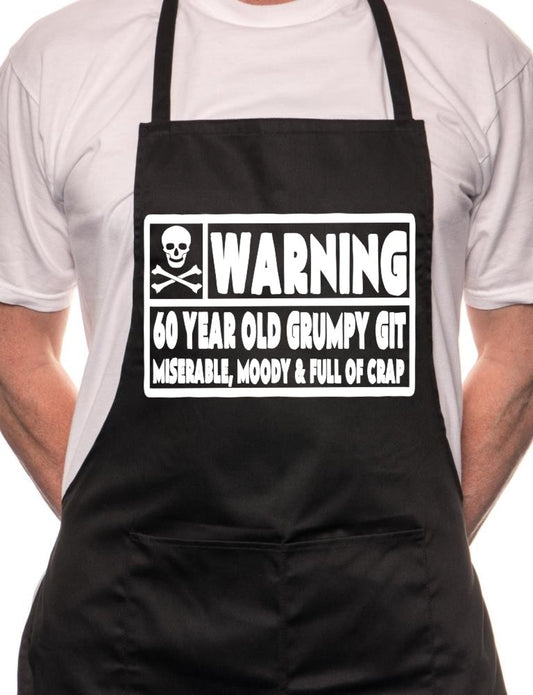 Adult 60 Year Old Git 60th Birthday BBQ Cooking Funny Novelty Apron