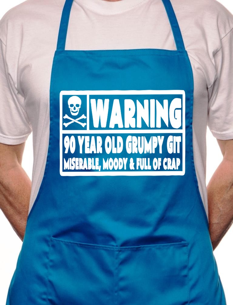 90 Year Old Git 90th Birthday BBQ Cooking Apron