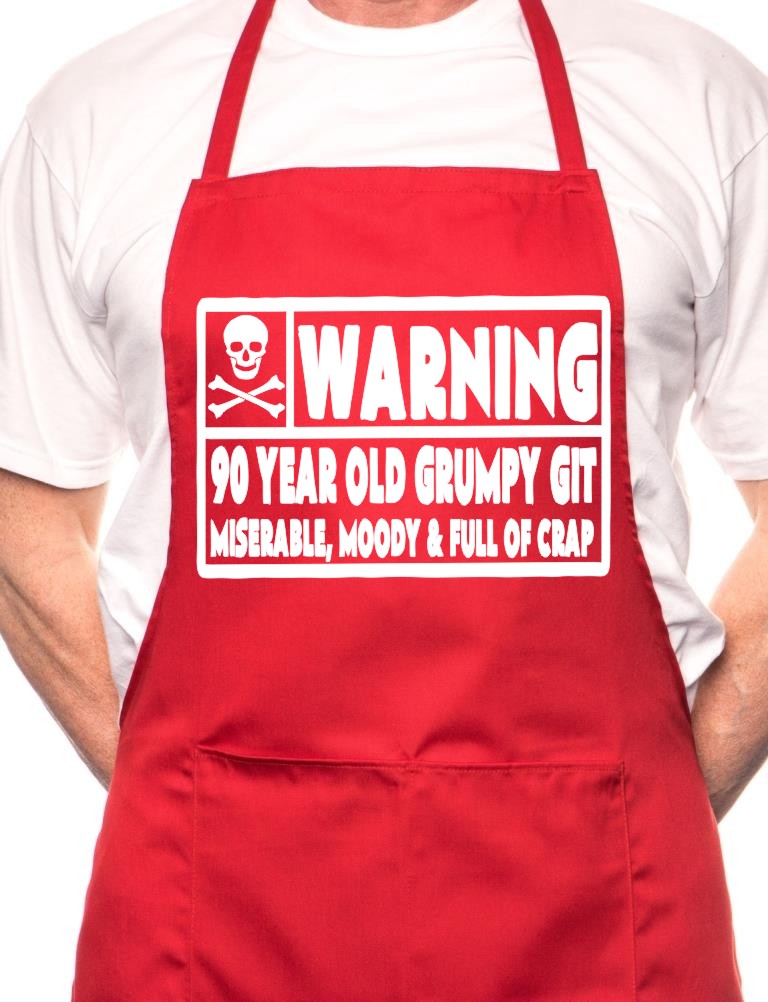 90 Year Old Git 90th Birthday BBQ Cooking Apron