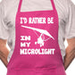 Adult I'd Rather Be On My Microlight BBQ Cooking Funny Novelty Apron