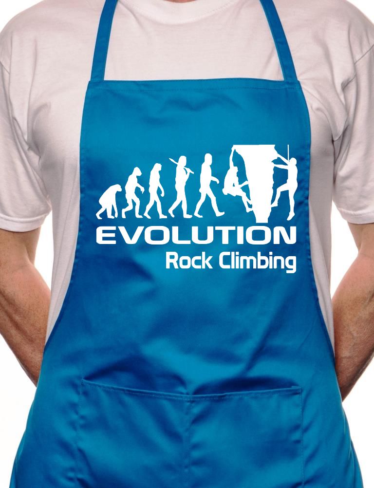 Evolution Of Rock Climbing BBQ Cooking Apron