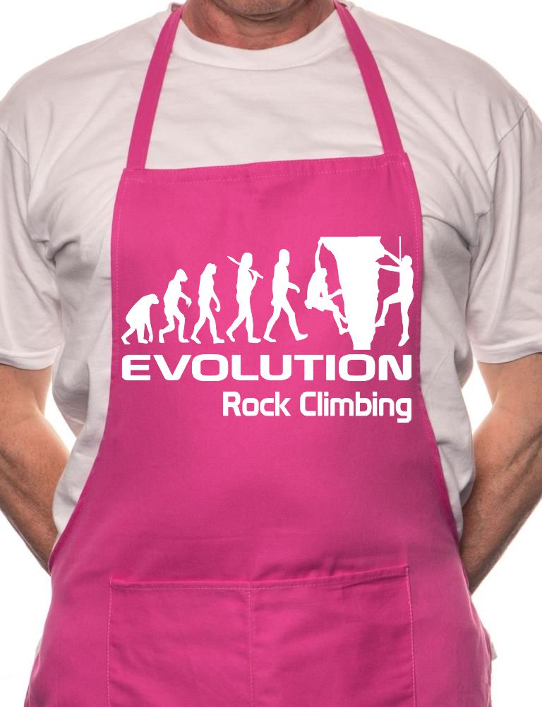 Evolution Of Rock Climbing BBQ Cooking Apron