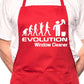 Adult Evolution Of A Window Cleaner BBQ Cooking Funny Novelty Apron