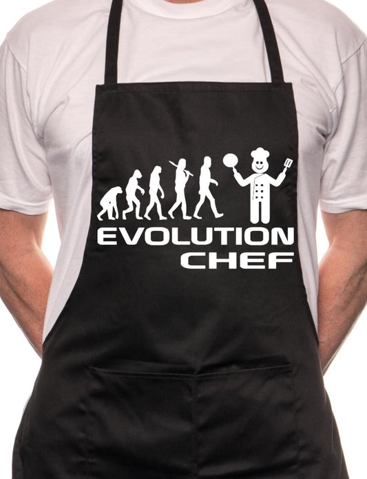 Adult Evolution Of A Chef BBQ Cooking Funny Novelty Apron